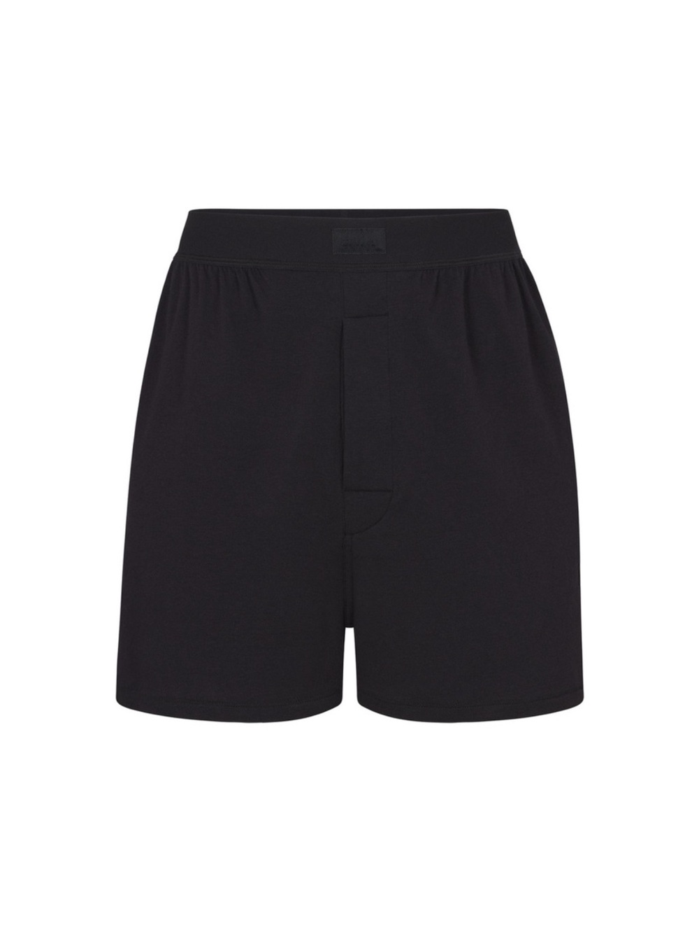 SKIMS NWT Boyfriend Loose Fit Boxer Shorts Onyx Black Comfy Lounge Soft Size S